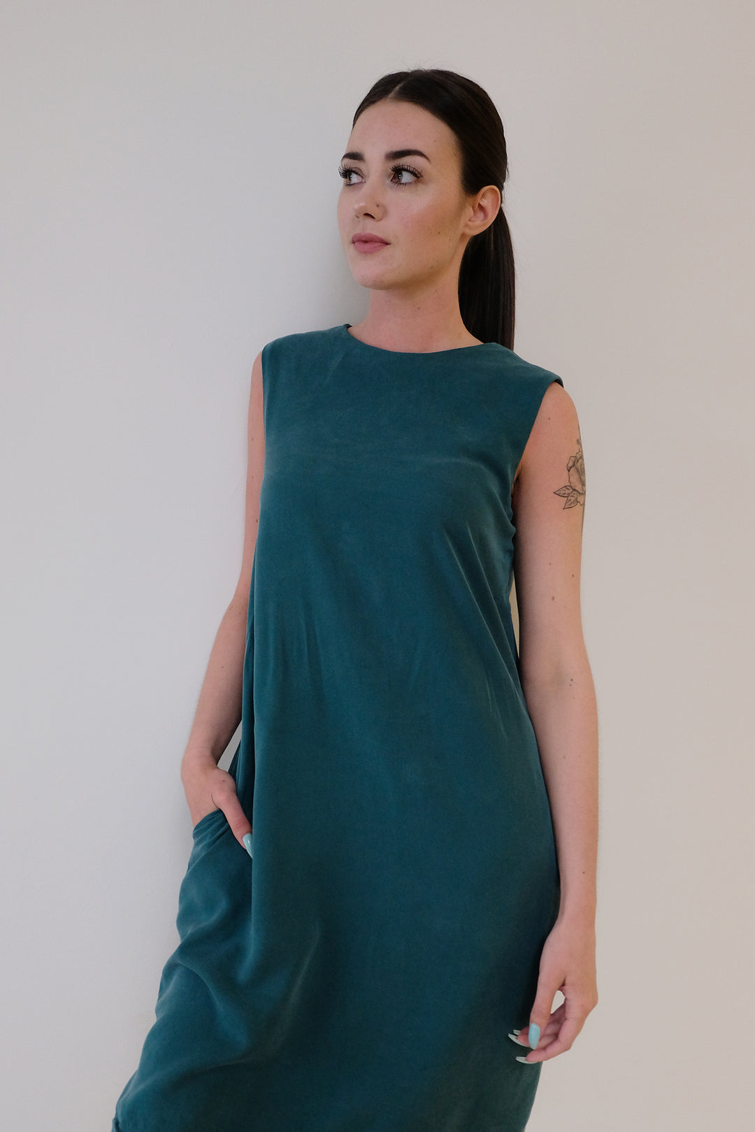 mallard green dress Mallard Green Printed Dress Design by Rajdeep Ranawat at Pernia's Pop Up Shop 2026